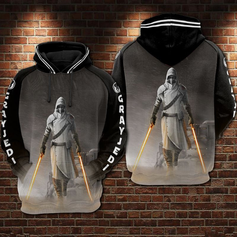 Gray Jedi Star Wars 3d Hoodie Zip Hoodie