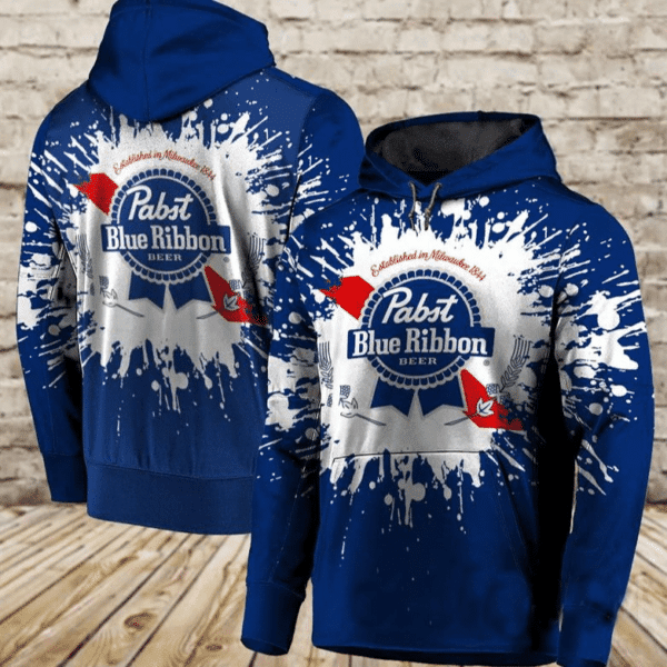 Pabst Blue Ribbon Fan Gift, Pabst Blue Ribbon Aop Hoodie 1933