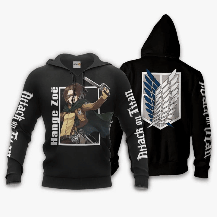 Hange Zoe Attack On Titan Anime Manga For Men And Women 3d Hoodie Zip Hoodie