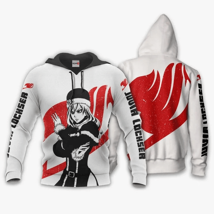 Juvia Lockser Anime Manga Fairy Tail Silhouette For Men And Women 3d Hoodie Zip Hoodie