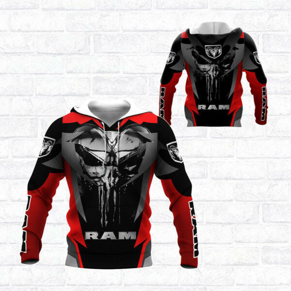 Punishes Dodge Ram Sports Car 8k489 Fan Gift 3d Zip Hoodie Hoodie Ii0 2716