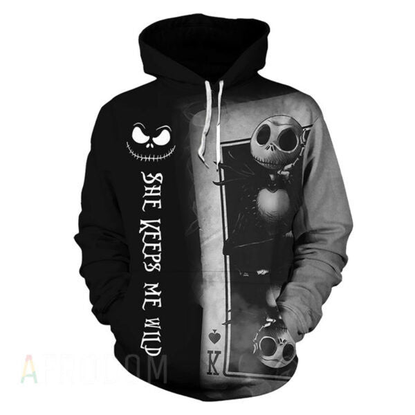Jack Skellington And Sally Couple Hoodie, Gift For Fan 3d All Over Print Shirt Hoodie 976