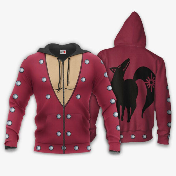 Seven Deadly Sins Ban Uniform Anime 3k266 Fan Gift Stylist Unisex Cartoon 3d Hoodie Zip Hoodie 2839