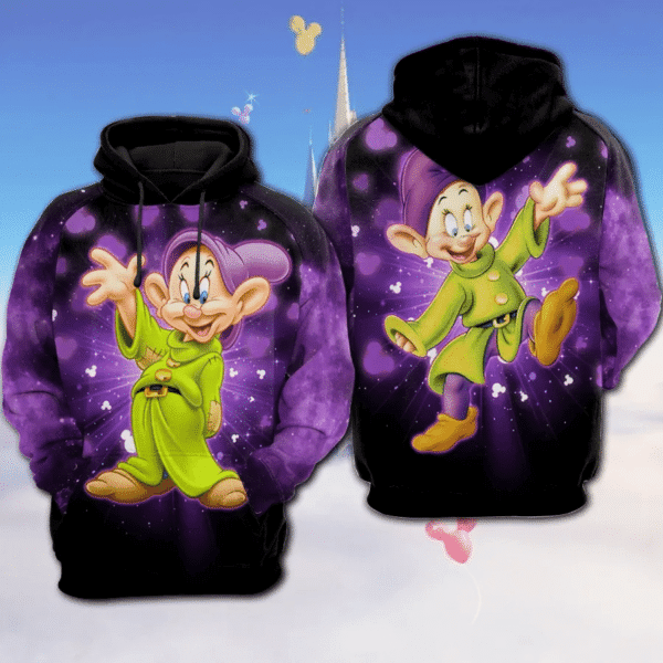 Dopey Bling Mickey Mouse Disney Cartoon 507 Fan Gift Stylist Unisex Cartoon Graphic Outfits Aop Hoodie 58