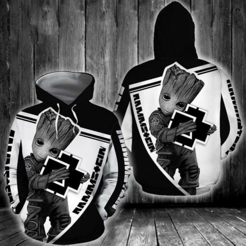 Rammstein Groot 3d Hoodie Zip Hoodie