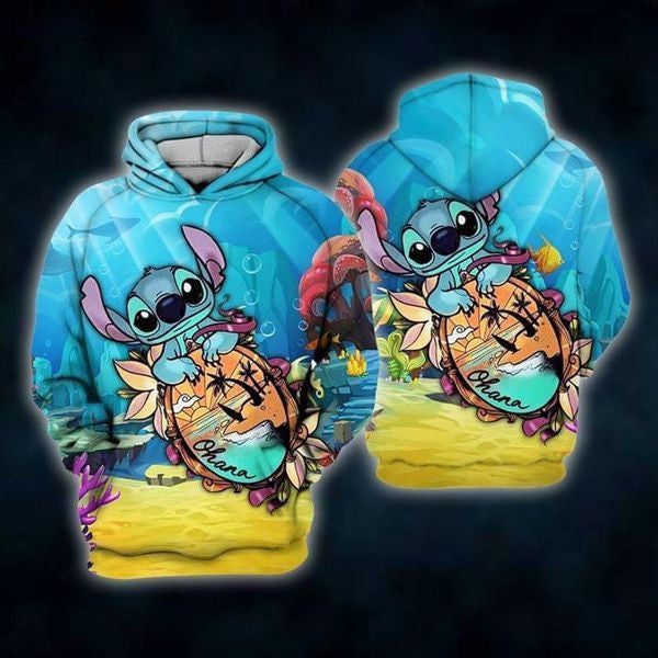 Lilo And Stitch Cute Lover 3d Hoodie Zip Hoodie 1070