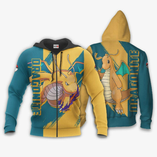 Dragonite Anime Pokemon Manga 1k817 Fan Gift Stylist Unisex Cartoon Graphic Outfits Aop 3d Hoodie Zip Hoodie 1330