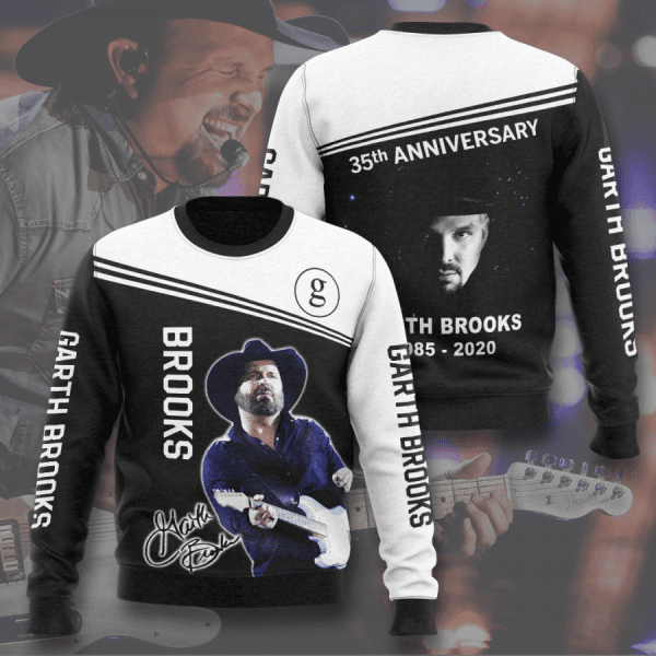 Garth Brooks 35th Anniversary 1985 2025 Signature 3d Hoodie All Over Printed Hoodie