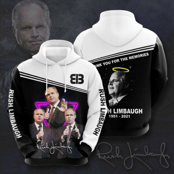 Rush Limbaugh Thanks You For The Memories 1951 2025 Fan Gift, Rush Limbaugh Aop Hoodie 1865