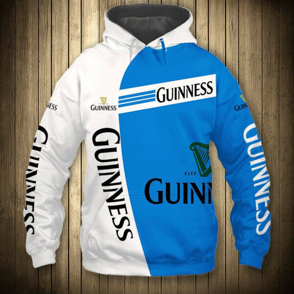 Guinness King Beer 5k423 Fan Gift Stylist Unisex Cartoon 3d Hoodie Zip Hoodie 1470