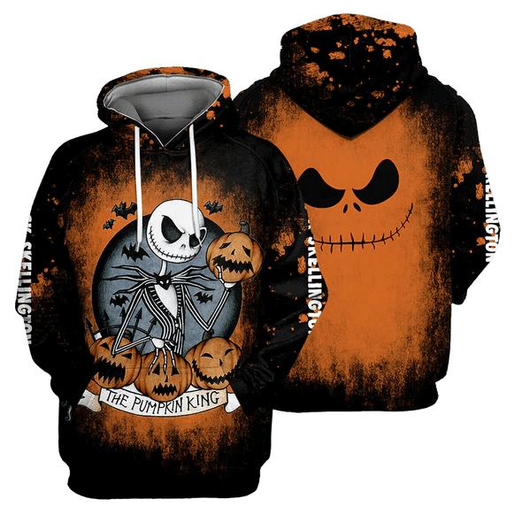 Jack Skellington The Nightmare Before Christmas 162 Fan Gift Stylist Unisex Cartoon Graphic Outfits Aop Hoodie, Zip Hoodie 1425