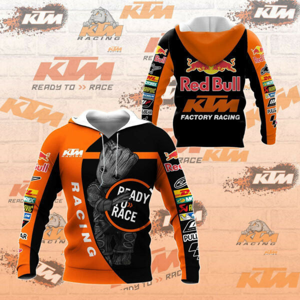 Ktm Racing Baby Groot Shirt Fan Gift 590, Stylist Unisex 3d Hoodie Zip Hoodie 1748