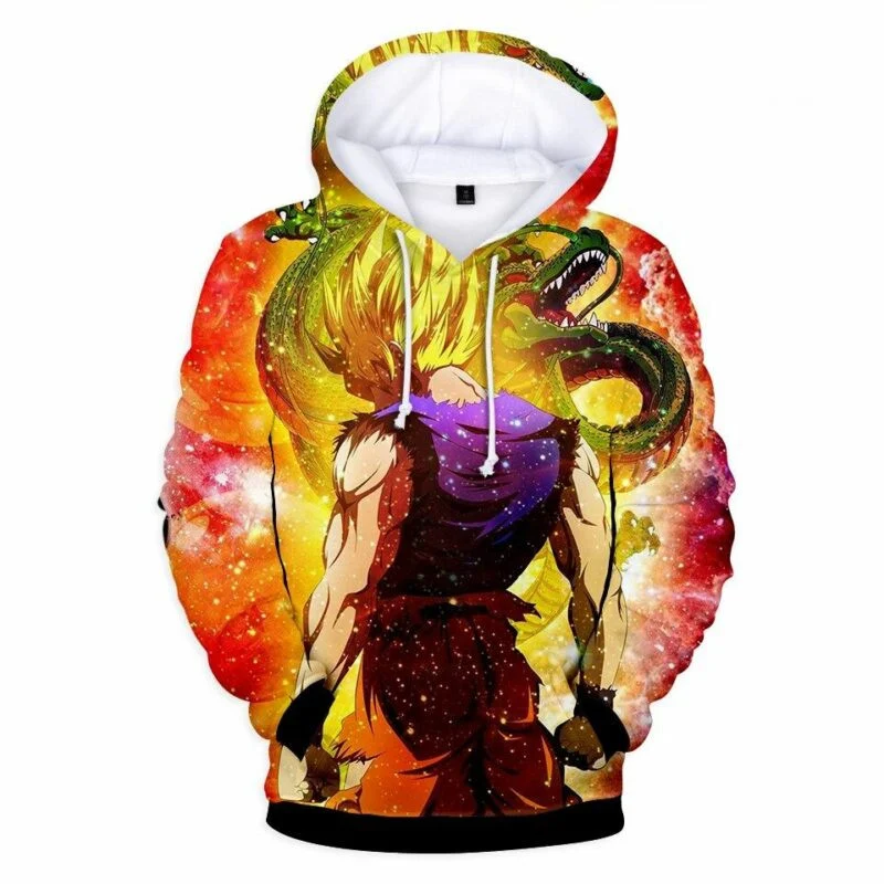 Goku Cartoon Dragon Ball Anime Manga 4 Over Print 3d Hoodie Zip Hoodie