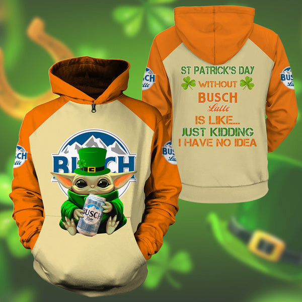 Yoda Busch Latte St Patrick Day Hoodie, Gift For Fan 3d All Over Print Shirt Hoodie 2008
