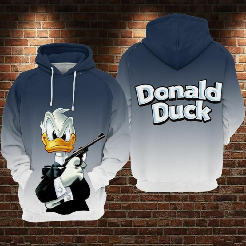 Donald Duck 3 Over Print 3d Hoodie Zip Hoodie