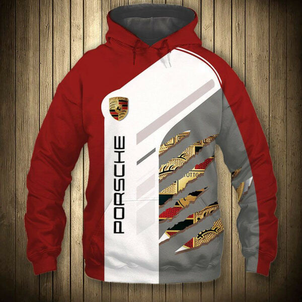 Porsche Sport Car 6k952 Fan Gift Stylist Unisex Cartoon 3d Hoodie Zip Hoodie 2803
