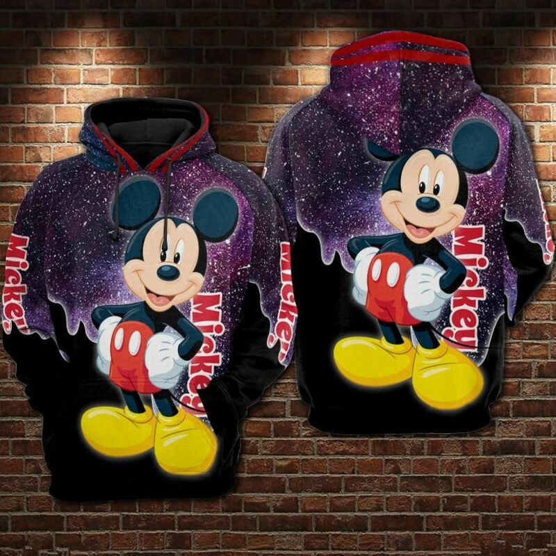Mickey Mouse 3 Over Print 3d Hoodie Zip Hoodie