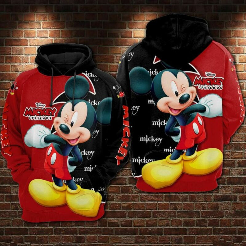 Mickey Mouse Friends Movies Disney 3 Over Print 3d Hoodie Zip Hoodie