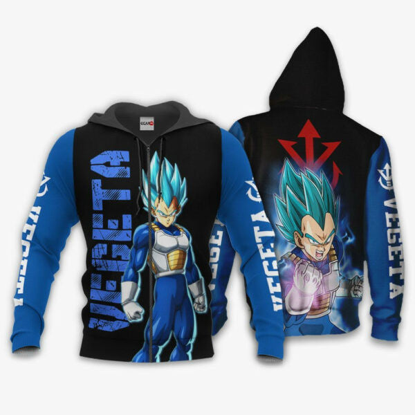 Vegeta Blue Dragon Ball Z Anime 1k355 Fan Gift Stylist Unisex Cartoon Graphic Outfits Aop 3d Hoodie, Zip Hoodie 2324