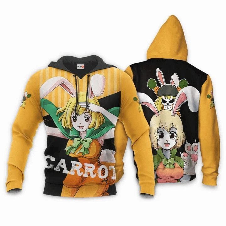 Rabbit Mink Carrot One Piece Anime Manga For Men And Women 3d Hoodie Zip Hoodie