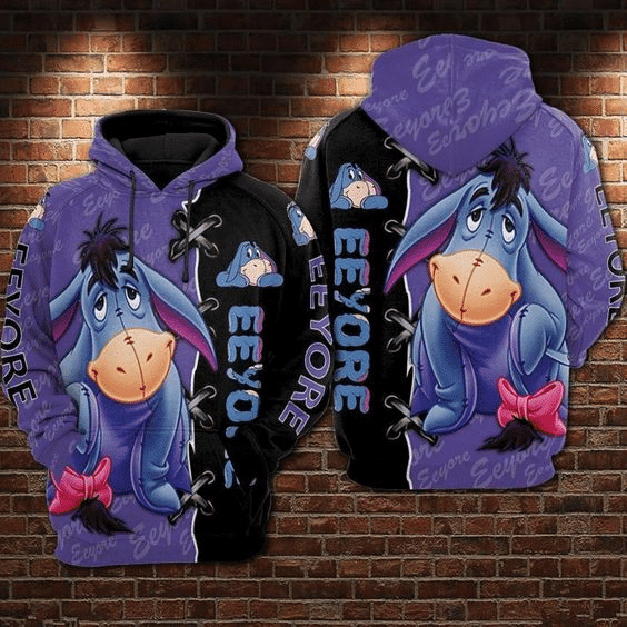 So Cute Eeyore Donkey Winnie-the-pooh 100 Fan Gift Stylist Unisex Cartoon Graphic Outfits Aop Hoodie 1835