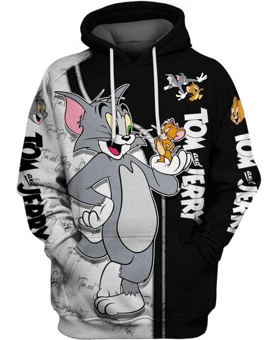Tom And Jerry Cartoon Series Tv 41 Fan Gift Stylist Unisex Cartoon Graphic Outfits Aop Hoodie