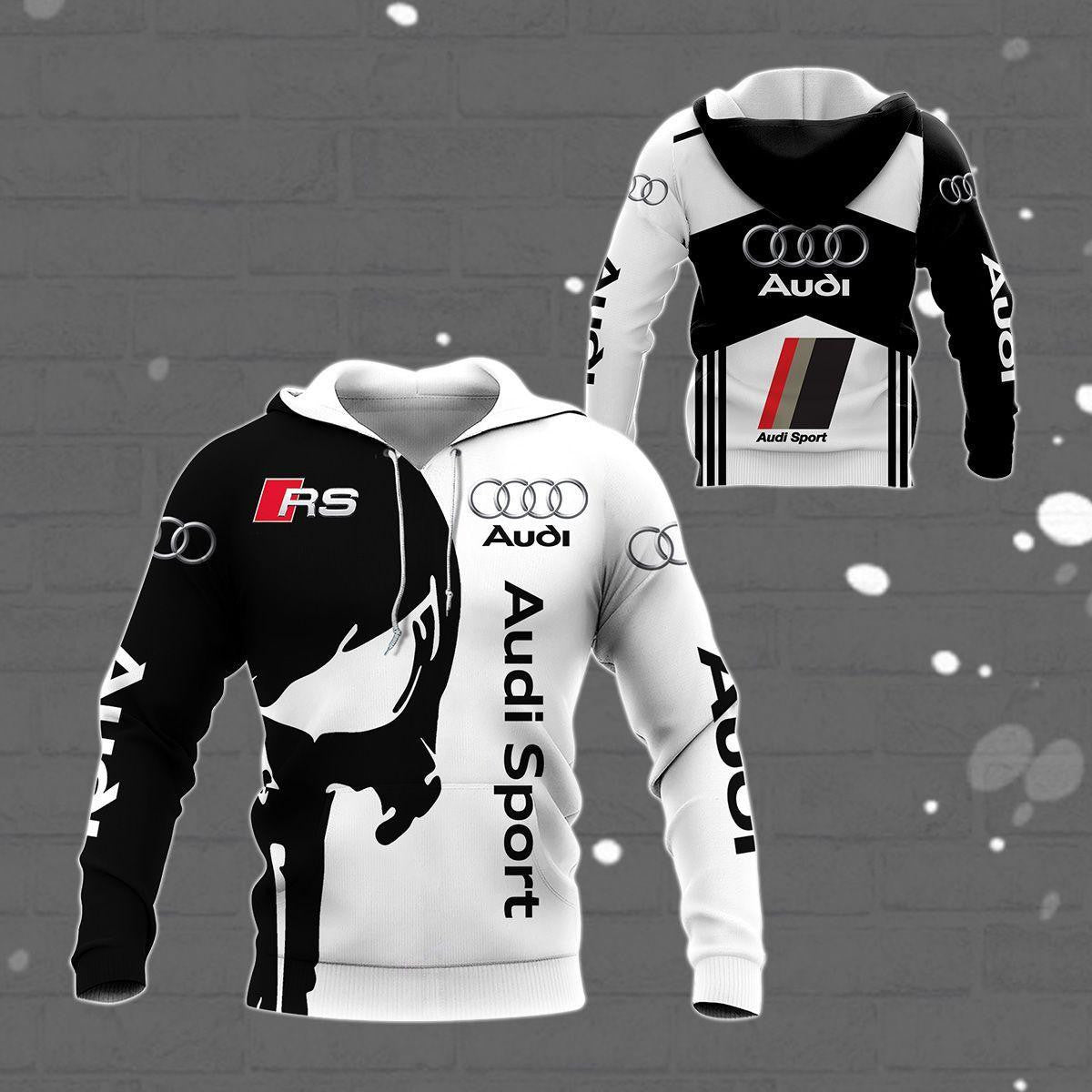 Skull Audi Sport Luxury Car 8k313 Fan Gift 3d Zip Hoodie Hoodie Ii0