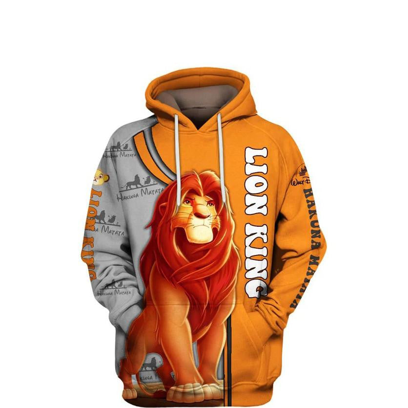 The Lion King Disney Cartoon, Simba Hakuna Matata All Over Print Hoodie