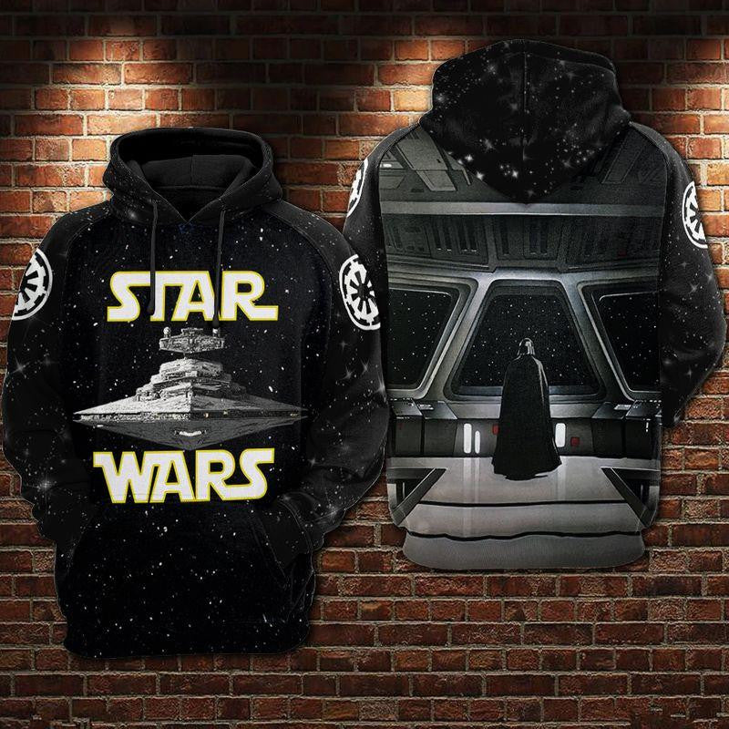 Darth Vader Spaceship Star Wars All Over Print Hoodie