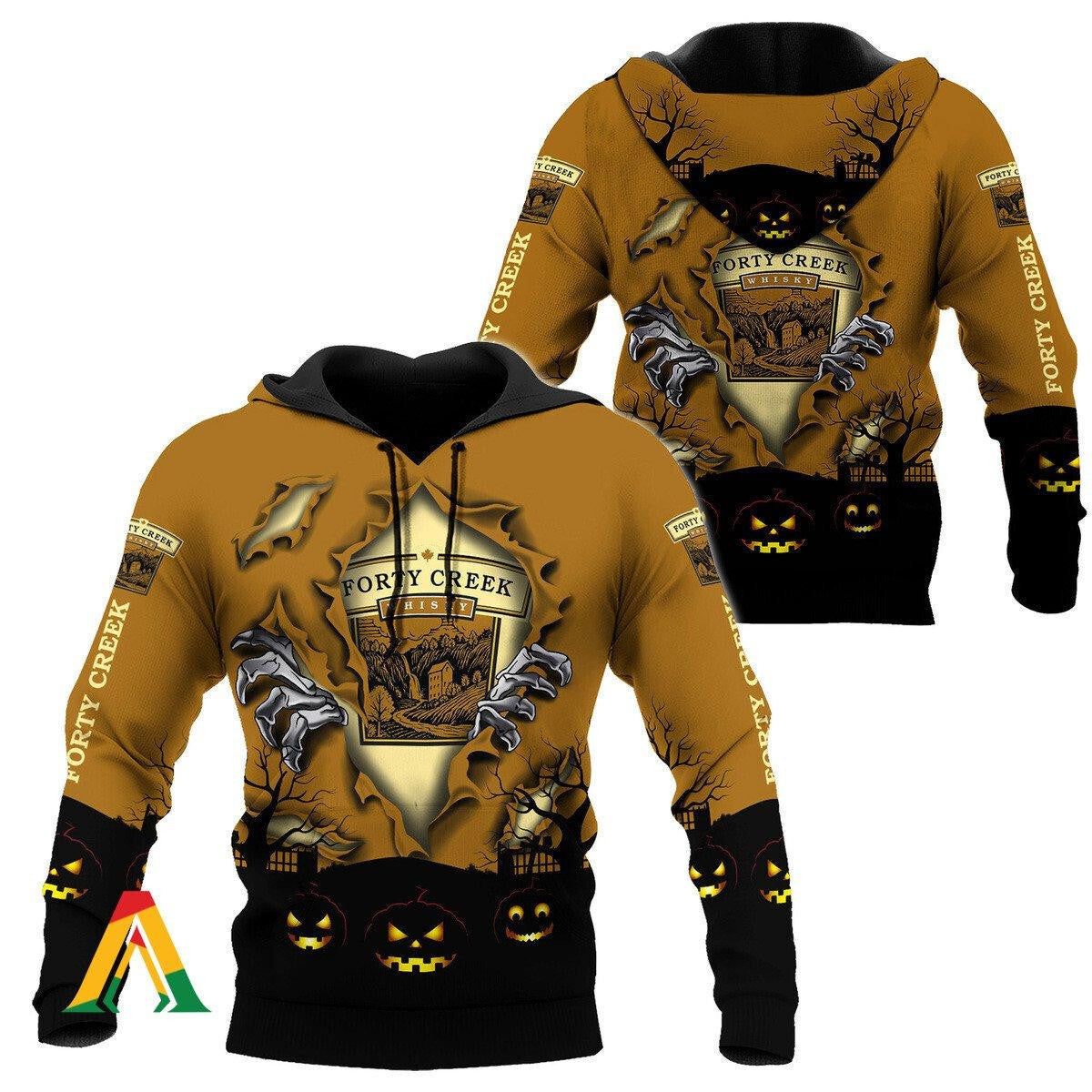 Scary Night Halloween Forty Creek Whisky Hoodie &amp; Zip Hoodie