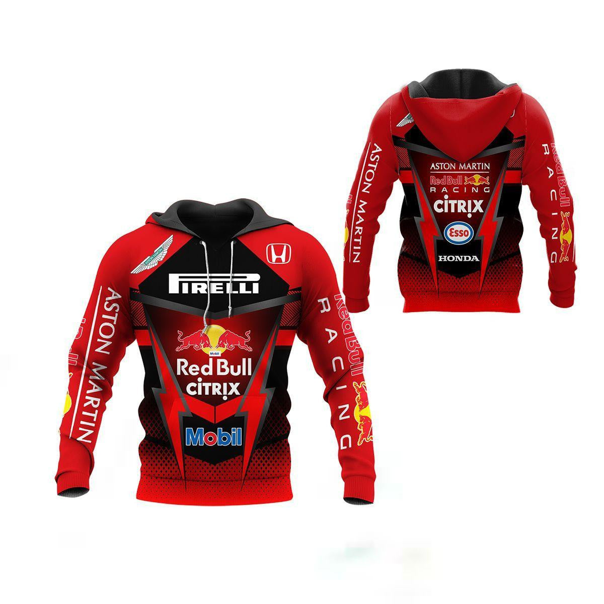 Red Bull Racing All Over Print Hoodie, Zip Hoodie 357