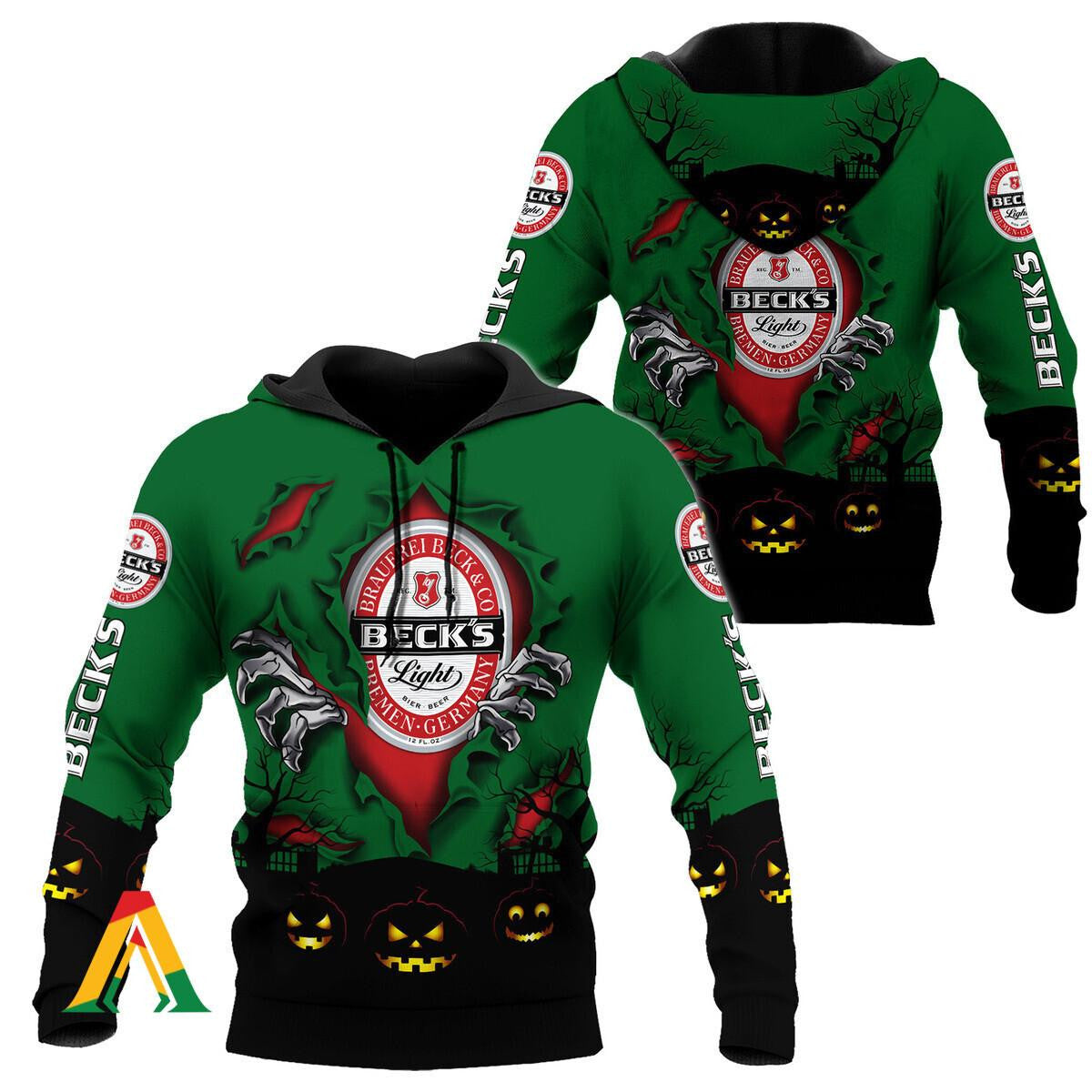 Scary Night Halloween Beck's Beer Hoodie &amp; Zip Hoodie
