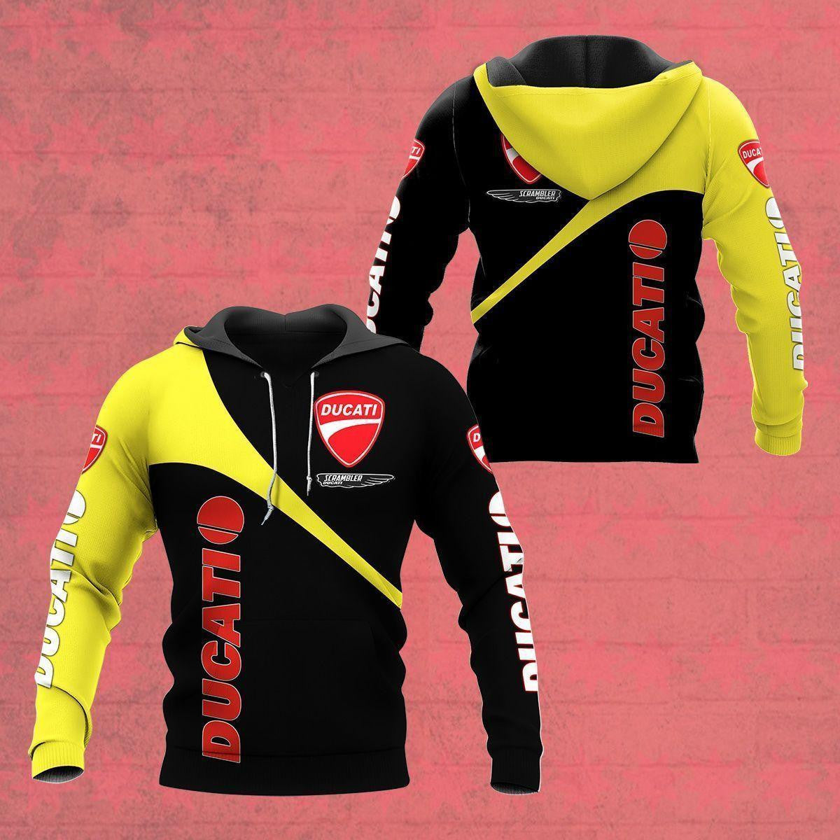 Ducati Corse All Over Print Hoodie, Zip Hoodie 449