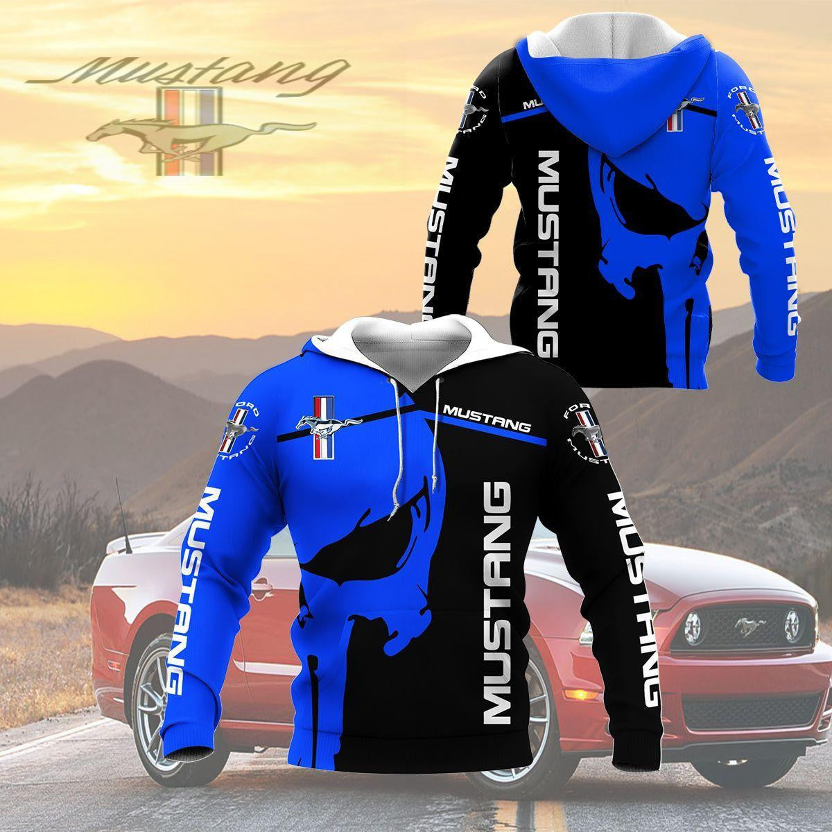 Punishes Ford Mustang Shelby Luxury Car 8k208 Fan Gift 3d Zip Hoodie Hoodie Ii0
