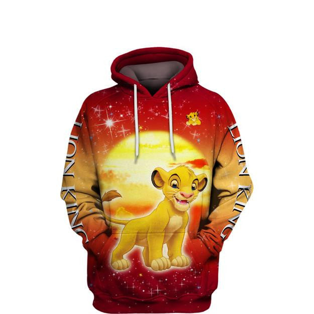 The Lion King Disney Cartoon, Baby Simba The Lion King Disney All Over Print Hoodie