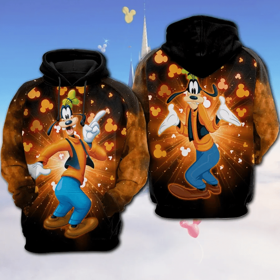 Goofy Dog Bling Mickey Mouse Disney Cartoon 505 Fan Gift Stylist Unisex Cartoon Graphic Outfits Aop Hoodie