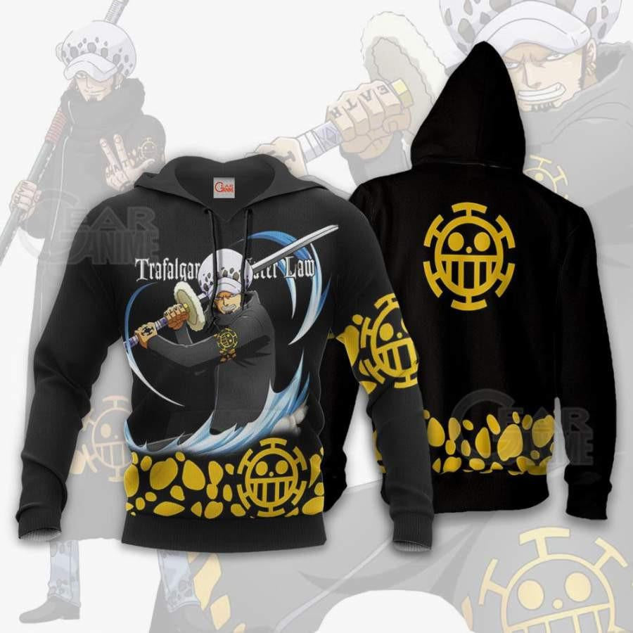 Tragafalar Law One Piece Anime 2k985 Fan Gift Stylist Unisex Cartoon 3d Hoodie Zip Hoodie