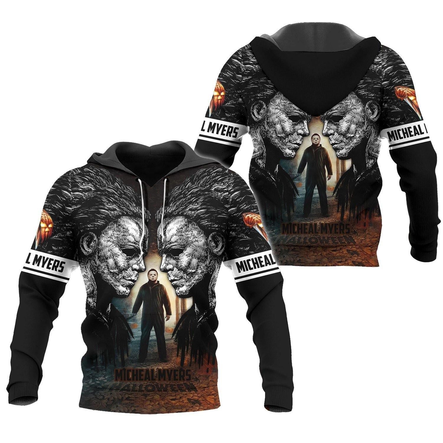 Horror Movie Characters Michael Myers Halloween Aop Hoodie Zip Hoodie
