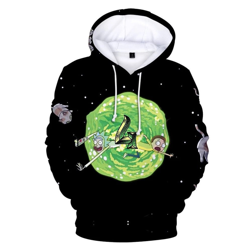 Rick And Morty With Cat Gift For Men And Women 3 Over Print 3d Hoodie Zip Hoodie 934