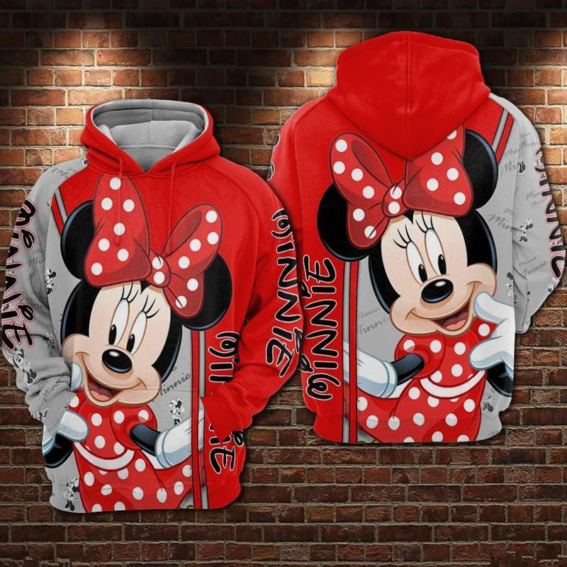 Minnie Mouse Disney Over Print 3d Hoodie Zip Hoodie 481