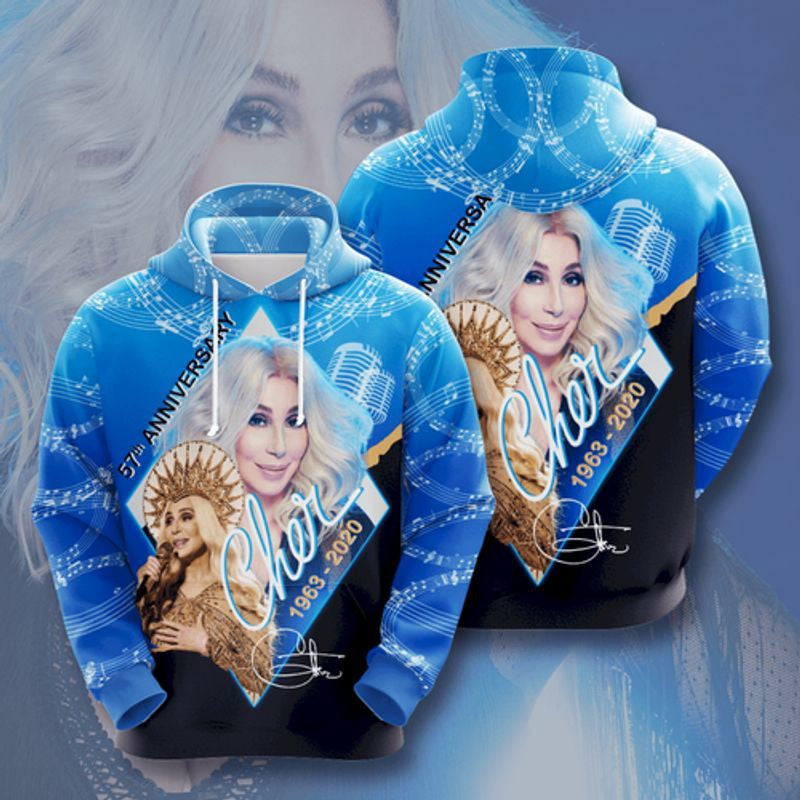 Cher 57 Anniversary 1963 2025 Music Lover 2 3d Hoodie