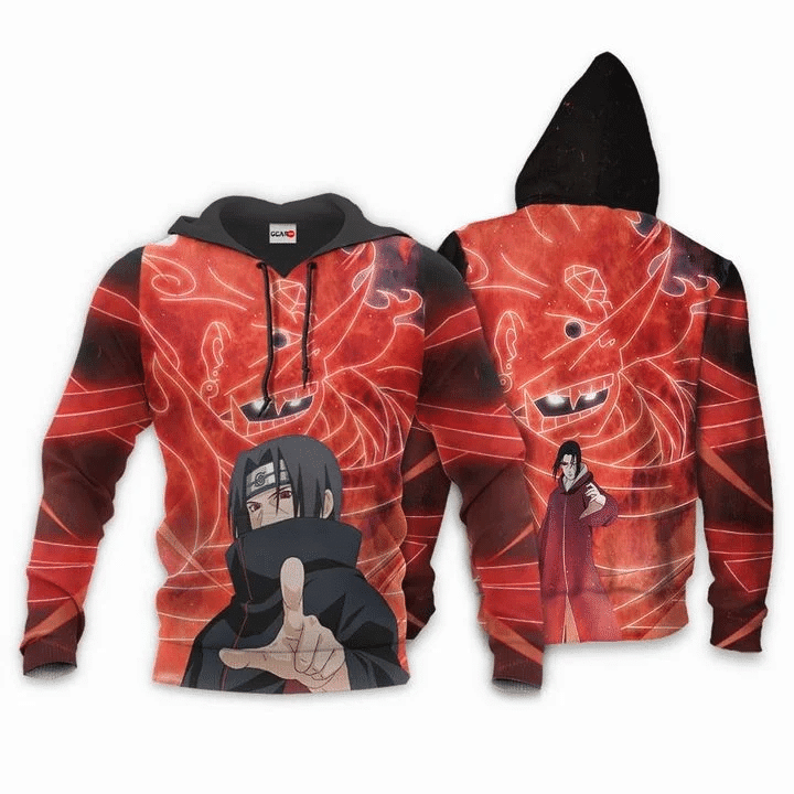 Susanoo And Uchiha Itachi Anime Manga Naruto 2 For Men And Women 3d Hoodie Zip Hoodie