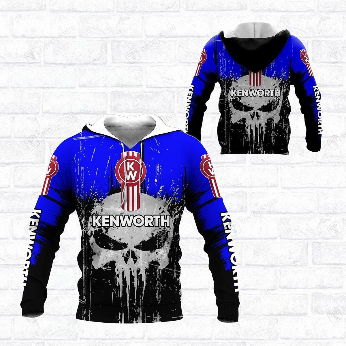 Skull Kenworth Trucks Racing Team 7k853 Fan Gift 3d Zip Hoodie Hoodie Ii0