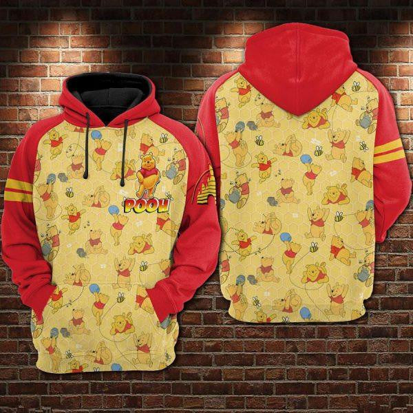 Winne The Pooh Pattern Disney Cartoon 2k625 Lover Gift , Winne The Pooh All Over Print 3d Hoodie