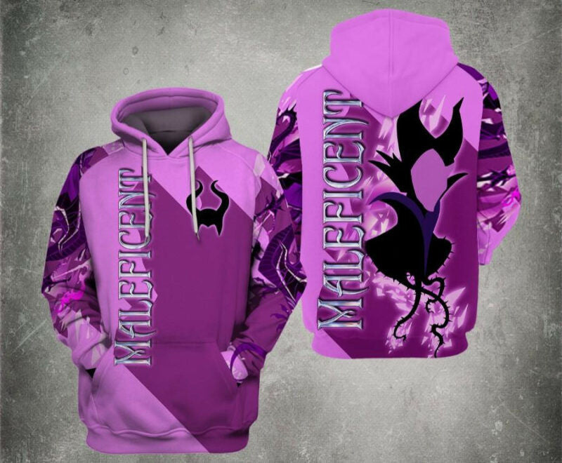 Maleficent Purple 3d Hoodie Zip Hoodie
