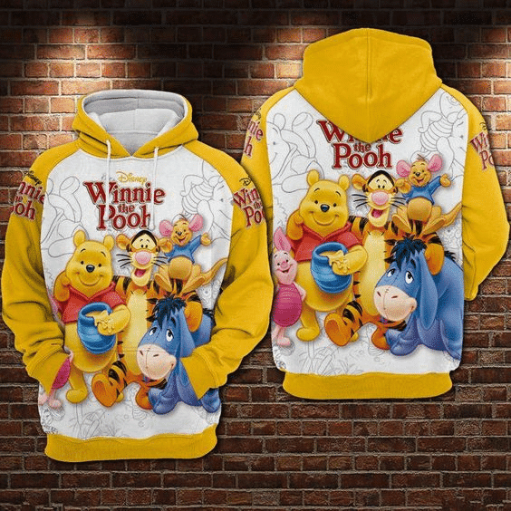 So Lovely My Friends Winnie The Pooh Disney World 105 Fan Gift Stylist Unisex Cartoon Graphic Outfits Aop Hoodie