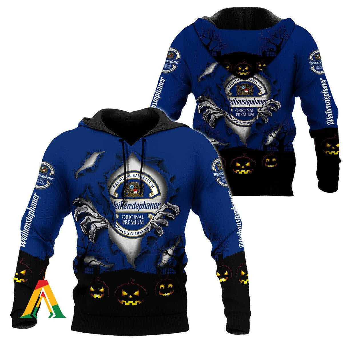 Scary Night Halloween Weihenstephaner Beer Hoodie &amp; Zip Hoodie