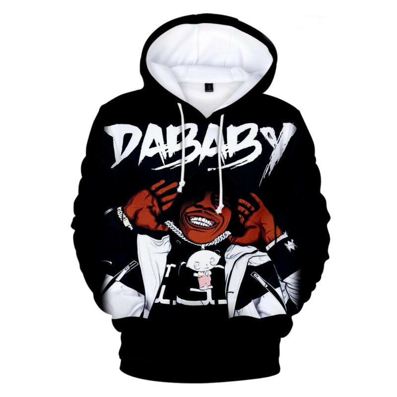 Rock Band Hoodie Rapper 3d Print Streetwear Hooded Sweatshirt Men Women