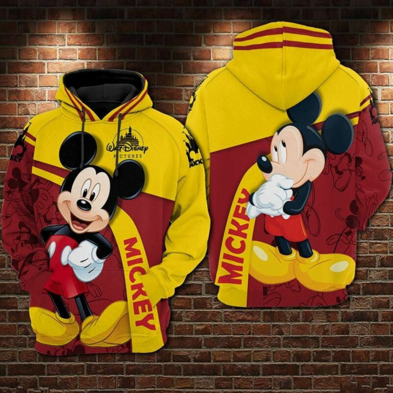 Mickey Mouse Movies Disney Picture Over Print 3d Hoodie Zip Hoodie