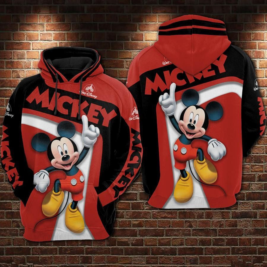 Mickey Mouse Walt Disney Over Print 3d Hoodie Zip Hoodie 608